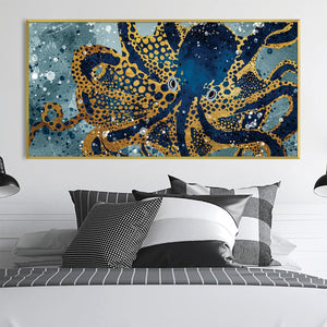 Kraken's Majesty Canvas Art Clock Canvas