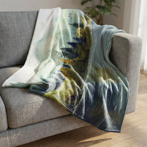 Lakes and Slopes Blanket Blanket Clock Canvas