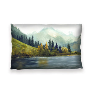 Lakes and Slopes Cushion Cushion 13 x 19in Clock Canvas