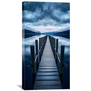 Lakeside Dock Canvas Art Clock Canvas