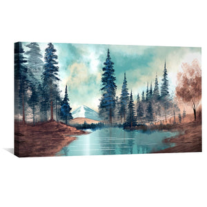 Lakeside Feels Canvas Art Clock Canvas