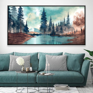 Lakeside Feels Canvas Art Clock Canvas