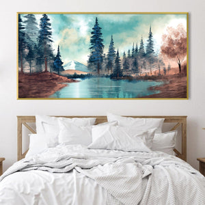 Lakeside Feels Canvas Art Clock Canvas
