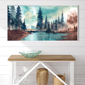 Lakeside Feels Canvas Art Clock Canvas