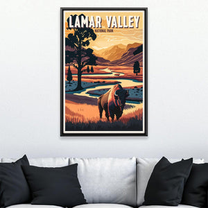 Lamar Valley Canvas Art Clock Canvas