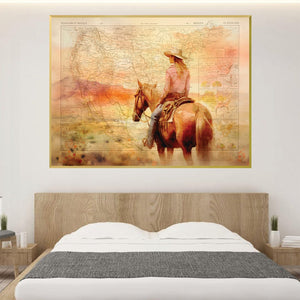 Land of the Brave Canvas Art Clock Canvas