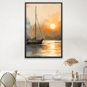 Last Light Voyage Canvas Art 12 x 18in / Canvas Clock Canvas
