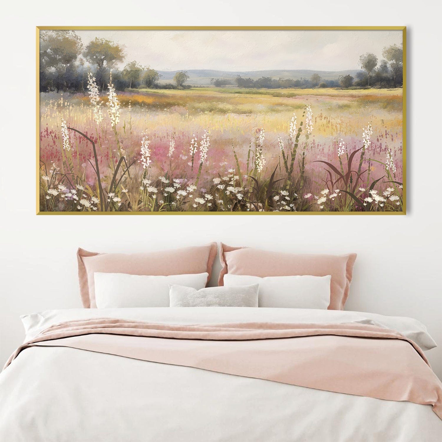 Lavender Hill Rise Canvas Art Clock Canvas