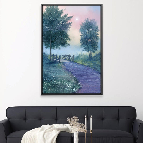 v*d様 O PROJECT BRUSHED LT CANVAS EASY CA Lavender Mist Path Canvas | Canvas Wall Art – ClockCanvas