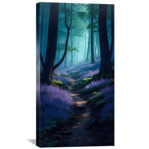 Lavender Mist Trail Canvas Art Clock Canvas