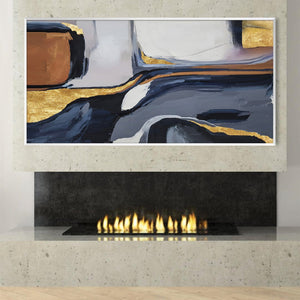 Layered Fusion Canvas Art Clock Canvas