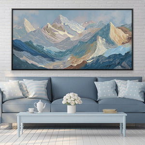 Layered Summit Canvas Art 20 x 10in / Canvas Clock Canvas