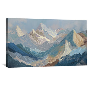 Layered Summit Canvas Art Clock Canvas