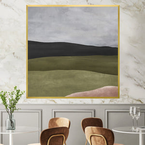 Layers and Strokes Canvas Art Clock Canvas