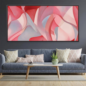 Layers of Red Canvas Art Clock Canvas