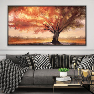 Leaf Ablaze Canvas Art 20 x 10in / Canvas Clock Canvas