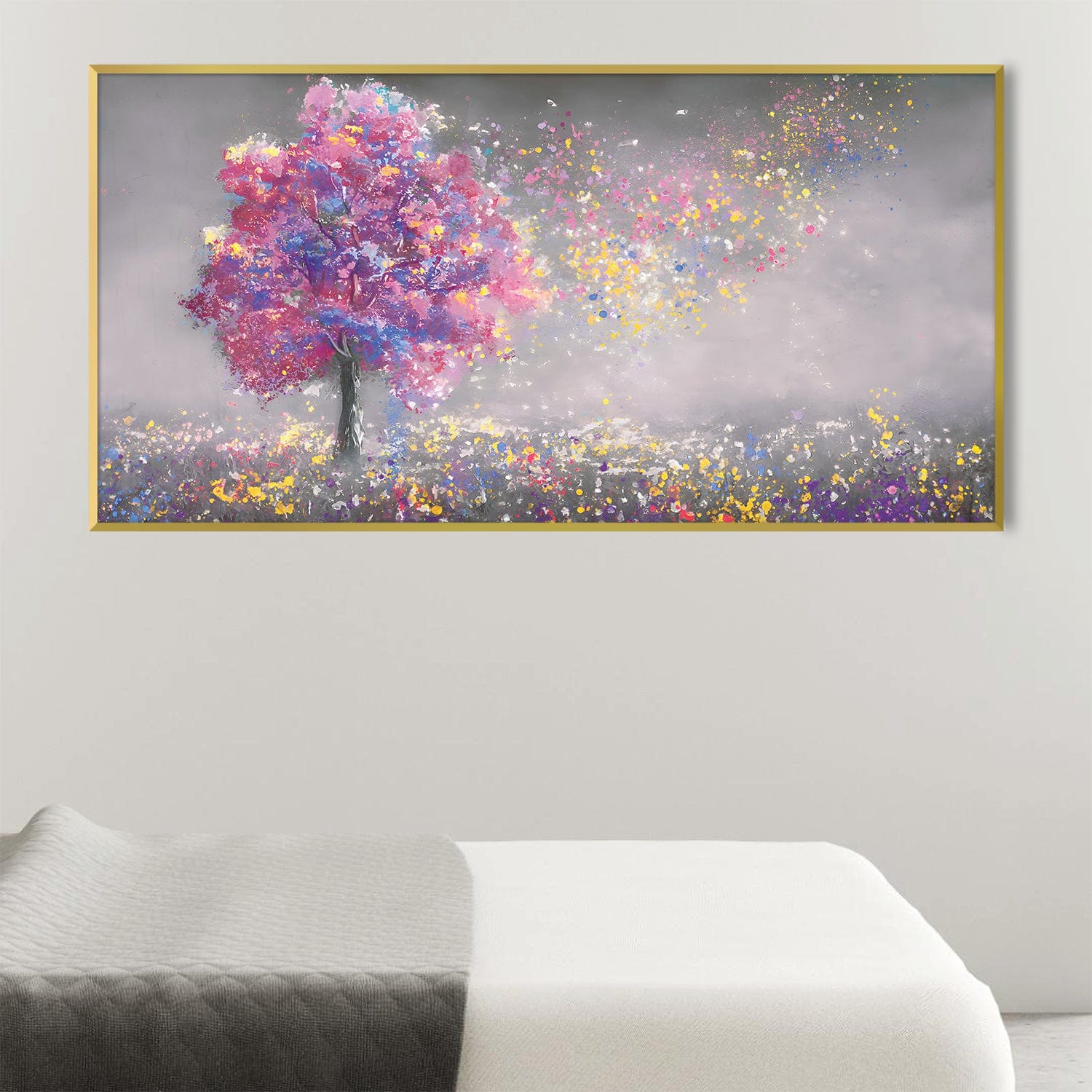 Leaves in the Breeze Canvas Art Clock Canvas