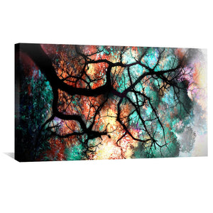 Leaves of Translucence Canvas Art Clock Canvas