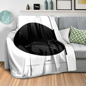 Leo Traits Blanket Blanket Clock Canvas