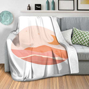 Light Horizon A Blanket Blanket Clock Canvas