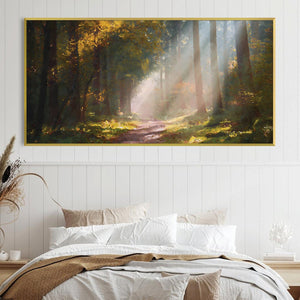 Light Through The Trees Canvas Art Clock Canvas
