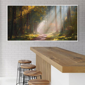 Light Through The Trees Canvas Art Clock Canvas