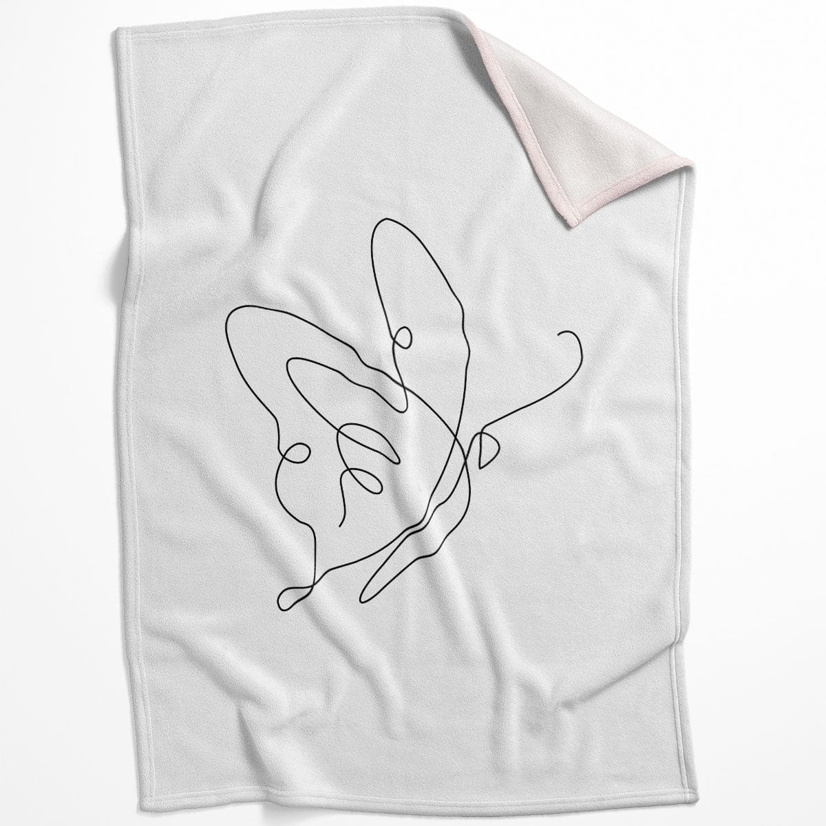 Line Butterflies C Blanket Blanket 75 x 100cm Clock Canvas