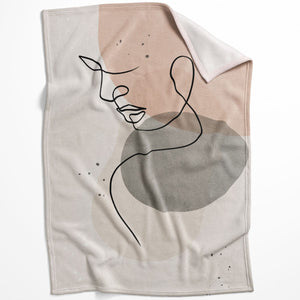 Line Figures C Blanket Blanket 75 x 100cm Clock Canvas