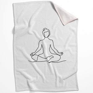 Line Serenity A Blanket Blanket 75 x 100cm Clock Canvas