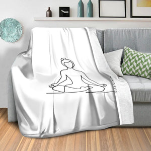Line Serenity A Blanket Blanket Clock Canvas