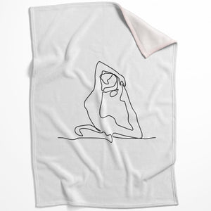 Line Serenity B Blanket Blanket 75 x 100cm Clock Canvas