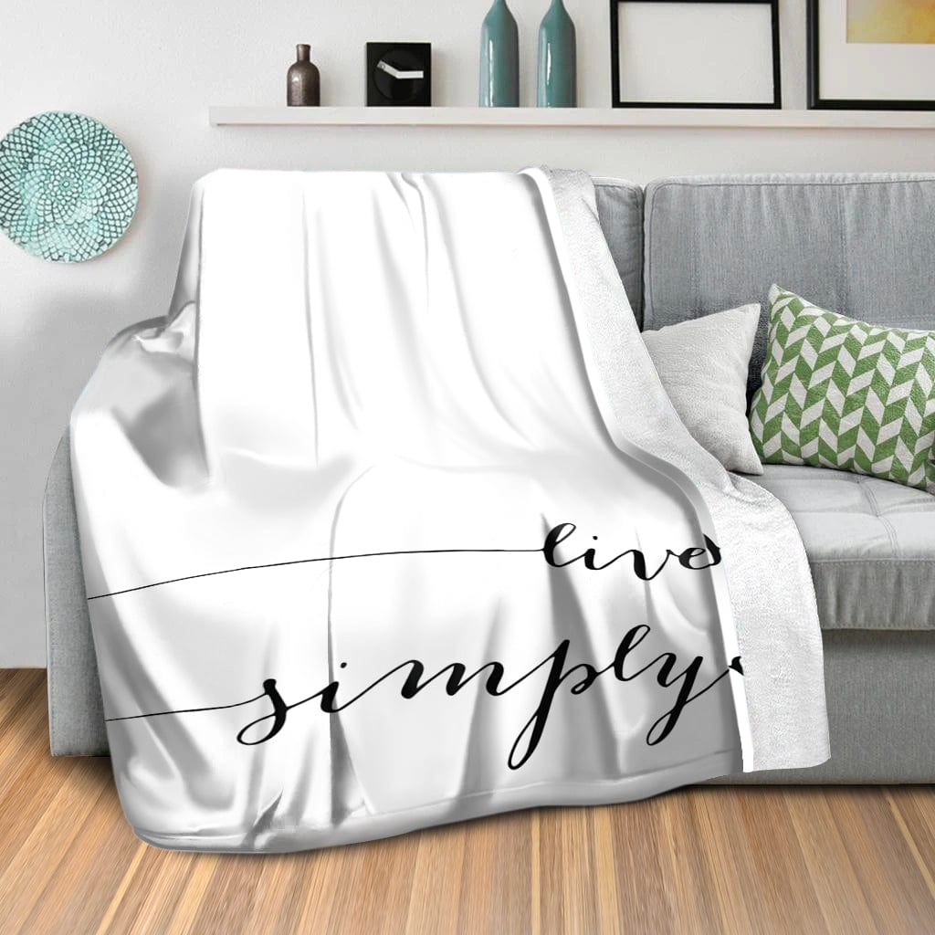 Live Simply B Blanket Blanket Clock Canvas