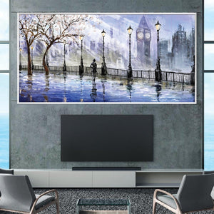 London Mist Canvas Art Clock Canvas