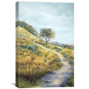 Lone Tree Path Canvas Art Clock Canvas