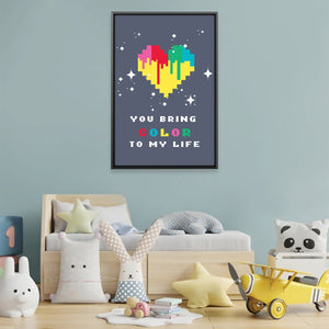 Love in 8-Bit Canvas Art 12 x 18in / Canvas Clock Canvas