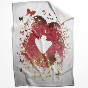 Love in the Butterflies Blanket Blanket 75 x 100cm Clock Canvas