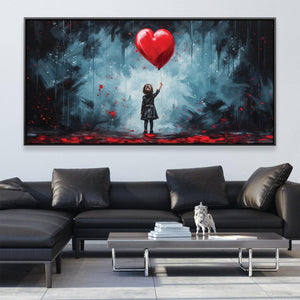 Love through the ruin Canvas Art Clock Canvas