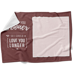Love You Longer Blanket Blanket 75 x 100cm Clock Canvas