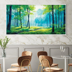 Luminous Forest Canvas Art Clock Canvas