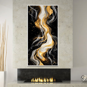 Luminous Noir Fusion Canvas Art Clock Canvas