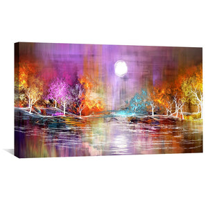 Luminous Shores Canvas Art Clock Canvas