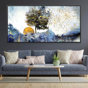Lunar Arbor Canvas Art 50 x 25cm / Rolled Prints Clock Canvas