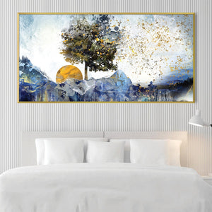 Lunar Arbor Canvas Art Clock Canvas