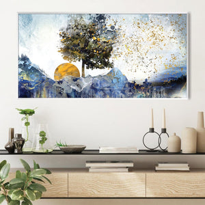 Lunar Arbor Canvas Art Clock Canvas