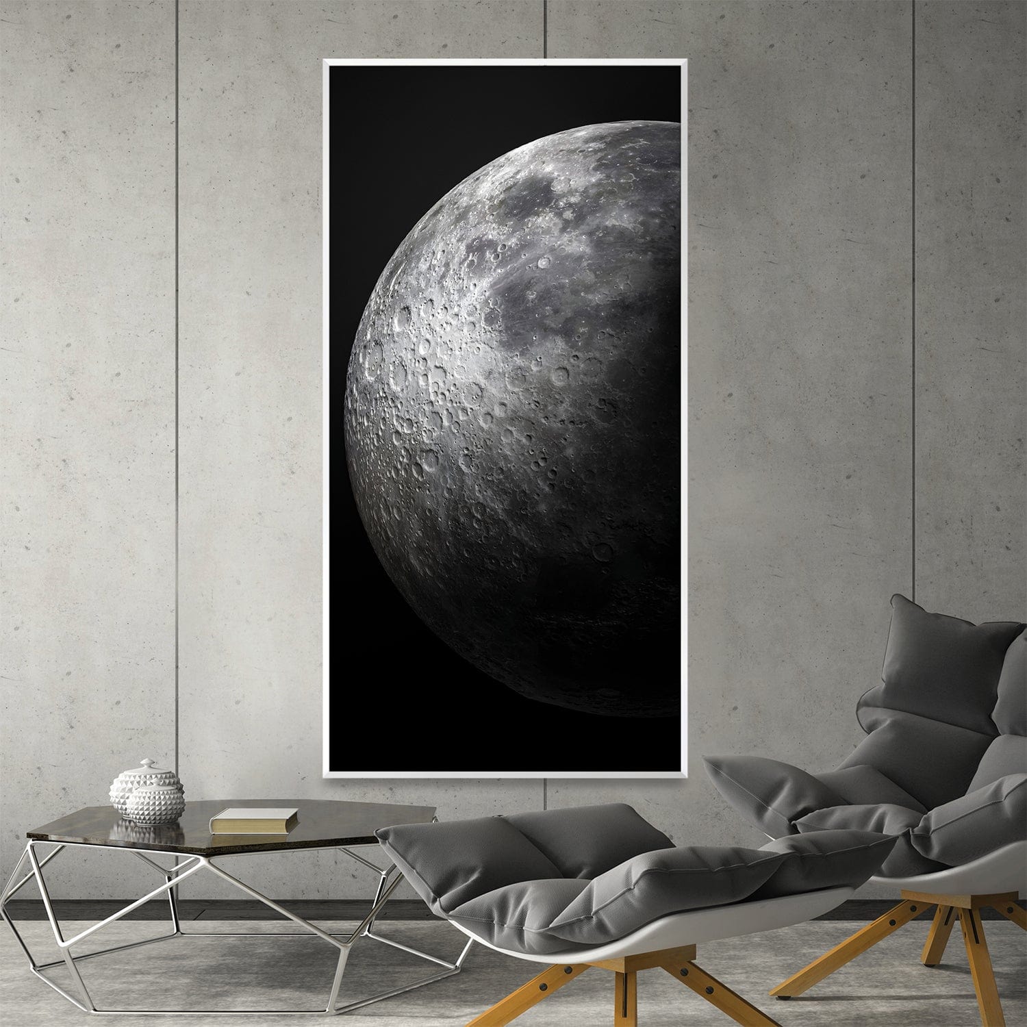 Lunar Echoes Canvas Art Clock Canvas