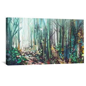 Lush Wilderness Canvas Art Clock Canvas