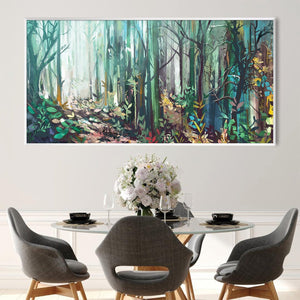 Lush Wilderness Canvas Art Clock Canvas