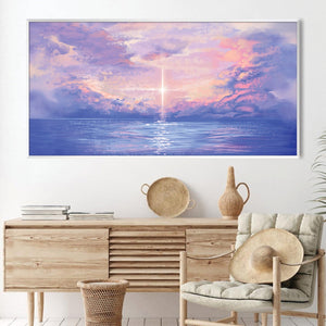 Lustre Beyond the Sea Canvas Art Clock Canvas