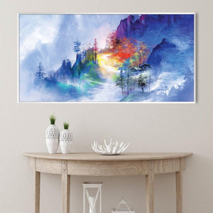 Magical Hills Canvas Art Clock Canvas