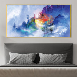 Magical Hills Canvas Art Clock Canvas